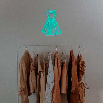 چراغ دیواری نئون دیزاین طرح Women-Clothes_TBL