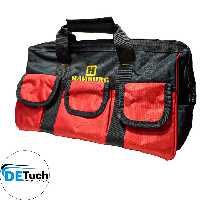 کیف ابزار هامبورگ رنگ قرمز -مشکی جنس برزنت دولایه