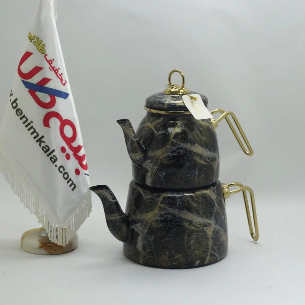 کتری قوری پاچی مشکی سنگی