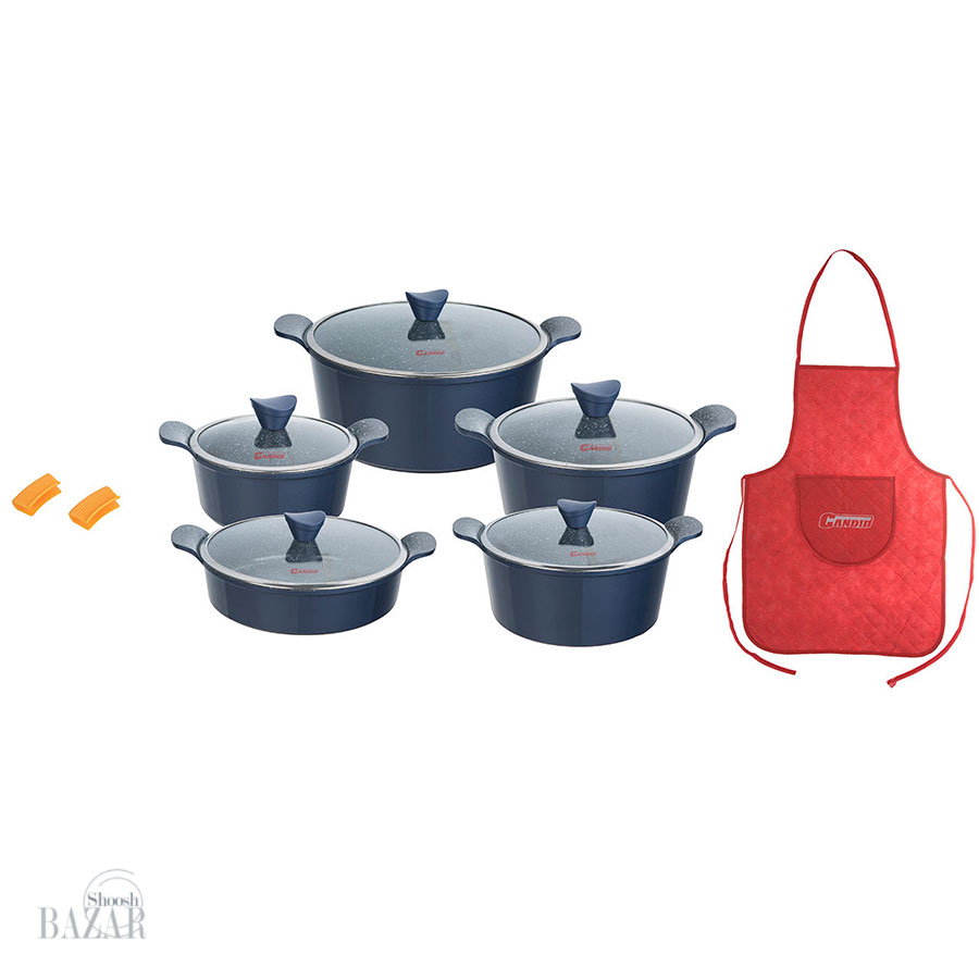 سرویس قابلمه 10 پارچه کاندید مدل اسکار رنگ سرمه ای