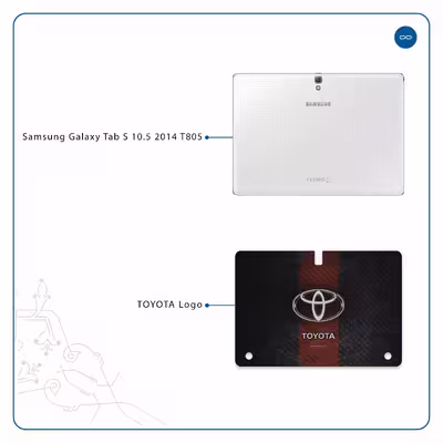 برچسب پوششی ماهوت مدل TOYOTA-Logo مناسب برای تبلت سامسونگ Galaxy Tab S 10.5 2014 T805