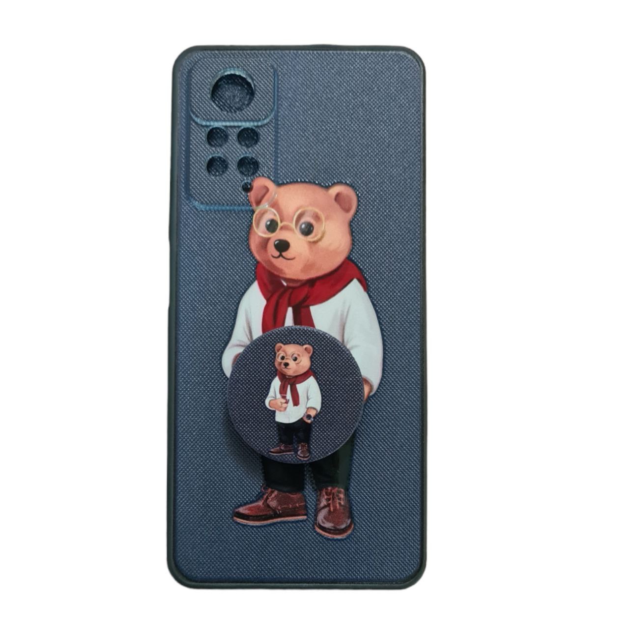 کاور طرح خرس کد 811 مناسب برای گوشی موبایل شیائومی Redmi Note 11 Pro به همراه پاپ سوکت