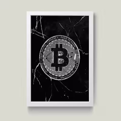 تابلو مدل بیت کوین Bitcoin کد m2676-w