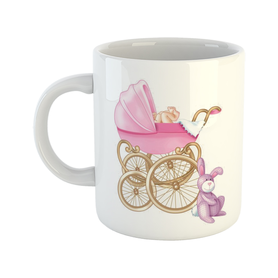 ماگ طرح مادر و کودک مدل کالسکه