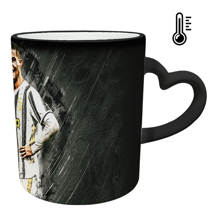 ماگ حرارتی مدل دسته قلبی اکلیلی طرح رونالدو کد 43