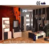 سرویس خواب نوجوان و جوان کد05 شامل تخت-کمد-میز آرایش-دکور