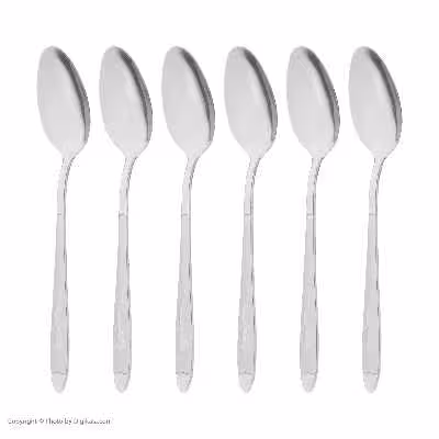 قاشق چای خوری طرح لاله بسته 6 عددی