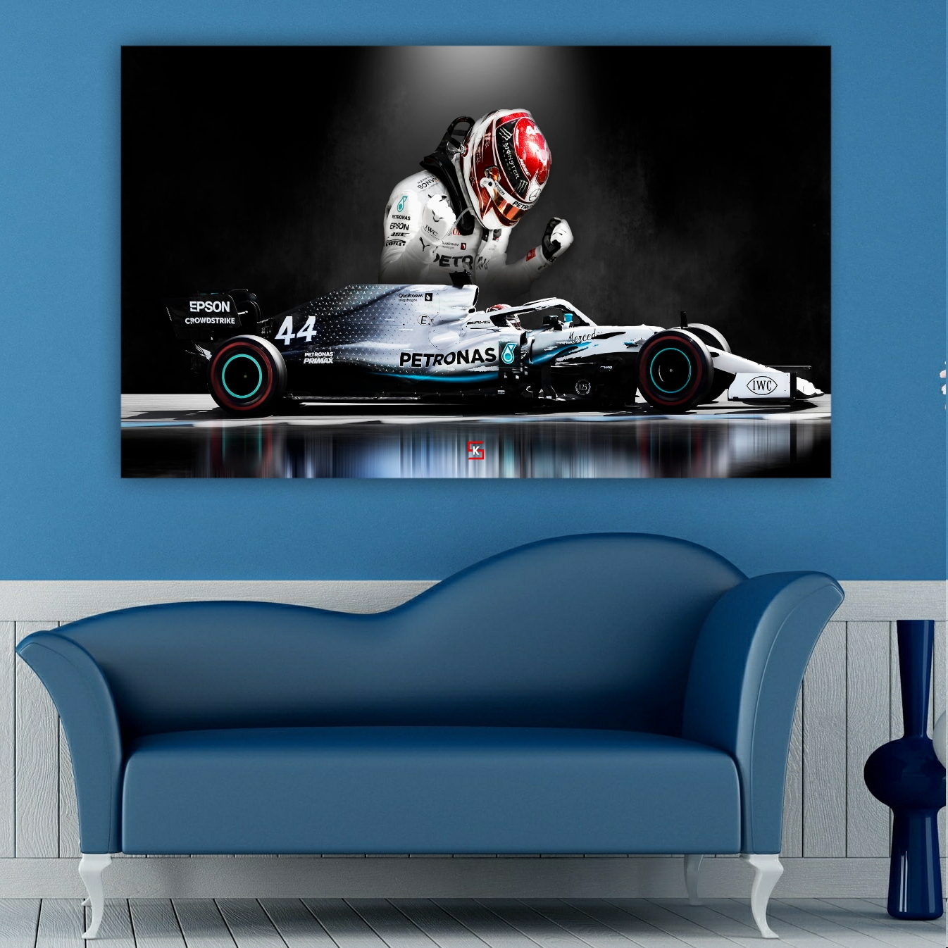 تابلو بوم طرح ماشین فرمول یک بنز مدل SDB705