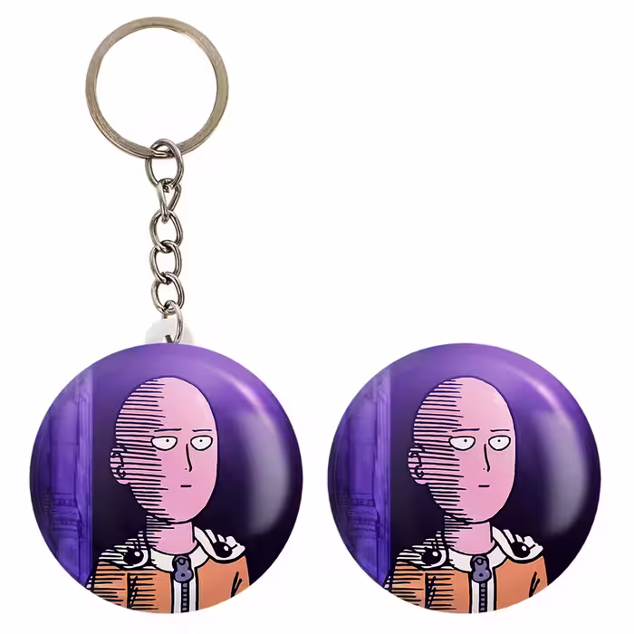 پیکسل خندالو مدل سایتاما انیمه مرد تک مشتی One Punch Man کد 11343 به همراه جاکلیدی