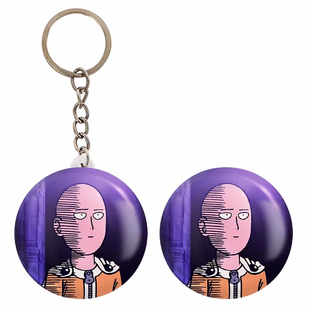 پیکسل خندالو مدل سایتاما انیمه مرد تک مشتی One Punch Man کد 11343 به همراه جاکلیدی
