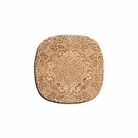 زیر لیوانی ترمه طراحان ایده مدل گچ بری طلایی کد cfp003