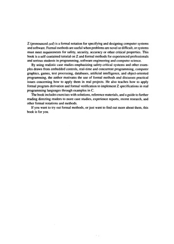 خرید و دانلود نسخه کامل کتاب The Way of Z: Practical Programming with Formal Methods