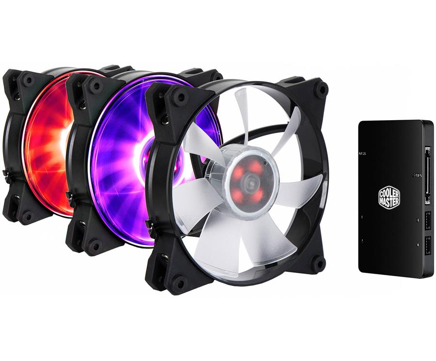 فن کیس کولرمستر مدل MasterFan Pro 140 Air Flow RGB پک سه عددی