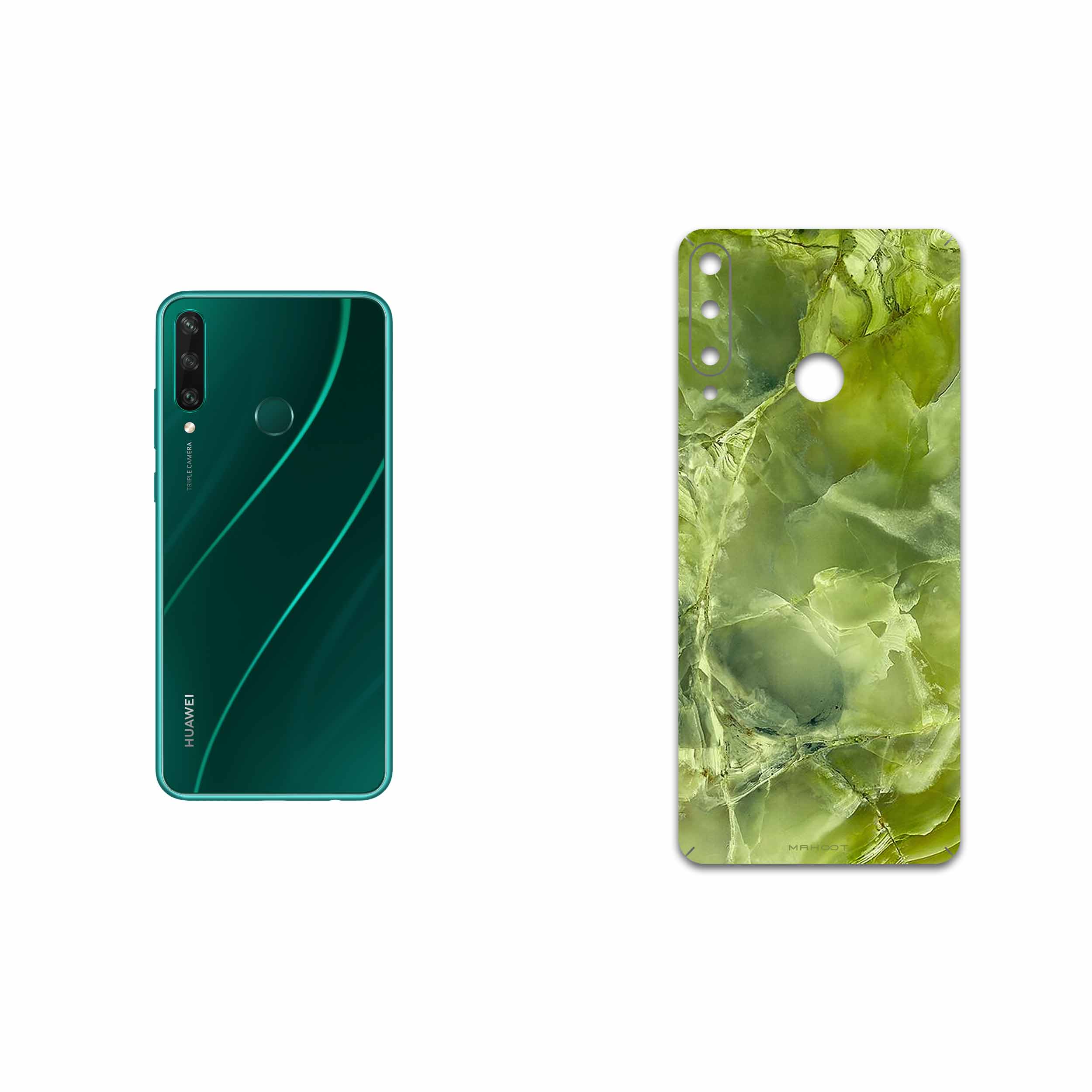 برچسب پوششی ماهوت مدل Green Crystal Marble مناسب برای گوشی موبایل هوآوی Y6p
