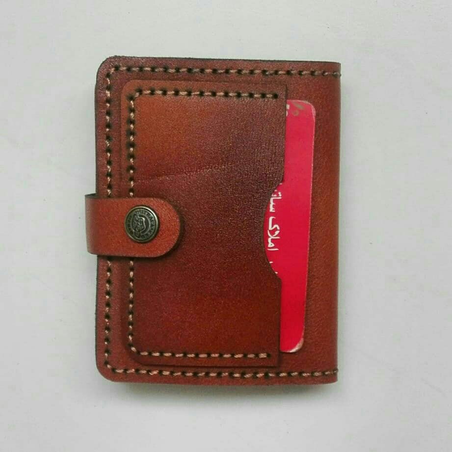 جاکارتی وکیف پول چرم طبیعی دستدوز
