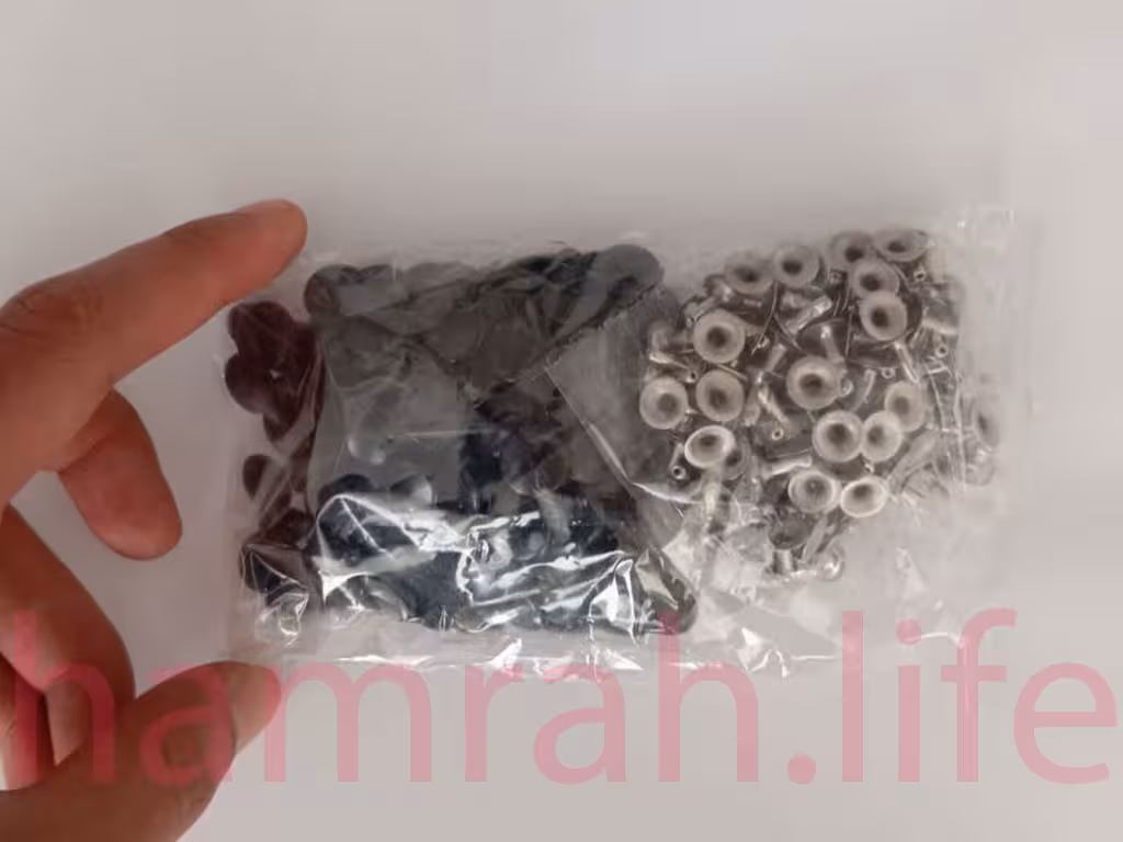 پرچ زیر و رو کف ( سیاه ) 12 پایه کروم ( یک رو ) 9