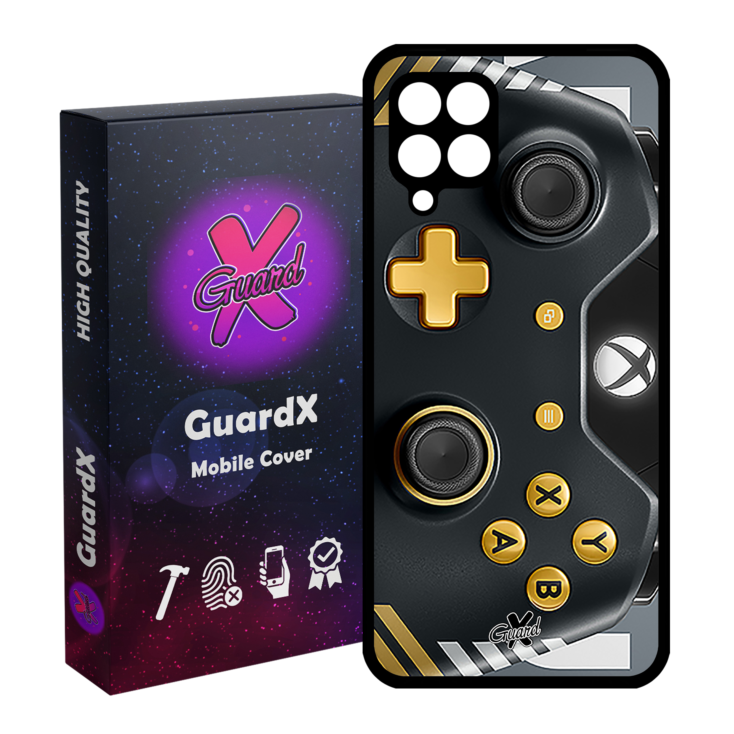 کاور گارد ایکس طرح XBox Conroller مدل Glass10090 مناسب برای گوشی موبایل سامسونگ Galaxy M32 4G / F22