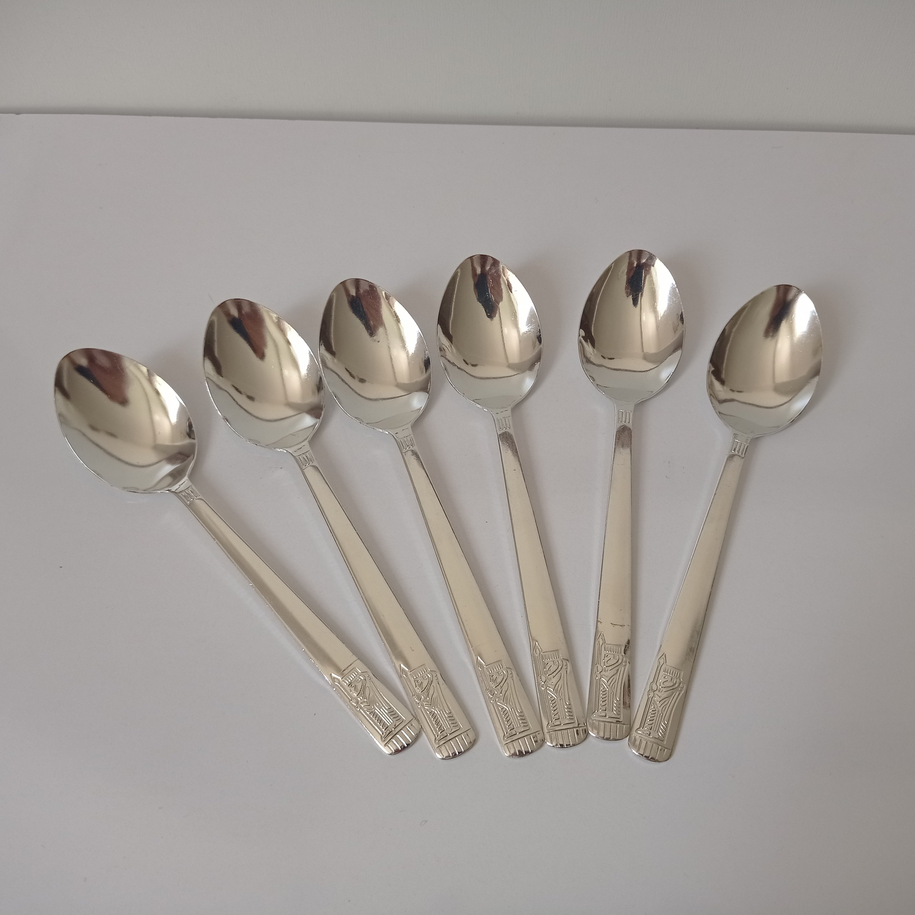 ست 6عددی قاشق مسی قلع اندوه شده