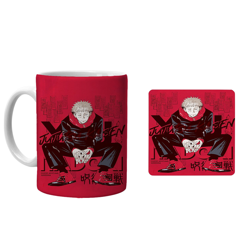 ماگ طرح انیمه جوجوتسو کایسن کد xj3 به همراه زیرلیوانی