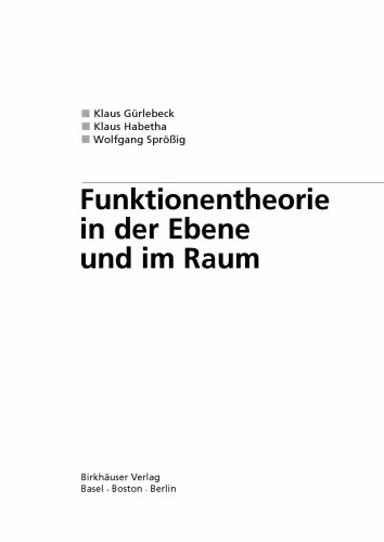 خرید و دانلود نسخه کامل کتاب Funktionentheorie in der Ebene und im Raum