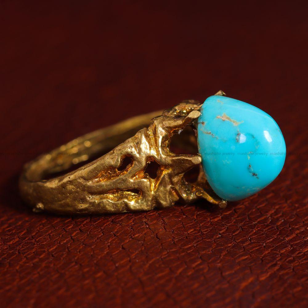 نگین فیروزه شجری کد 11397 - جواهری مشاهیر