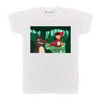 تی شرت آستین کوتاه بچگانه پرمانه طرح شنل قرمزی کد pmt.6244