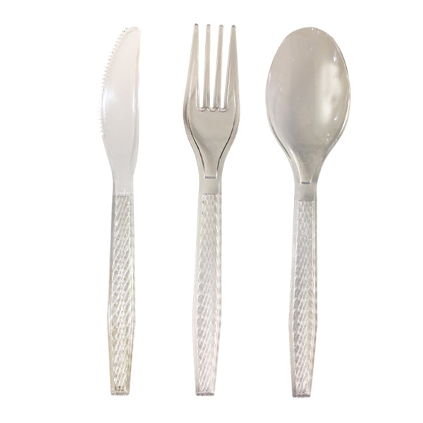 قاشق و چنگال و کارد یکبار مصرف مدل رم مجموعه 75 عددی