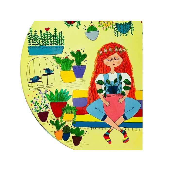 بشقاب دیوارکوب سفالی کد D157-S25