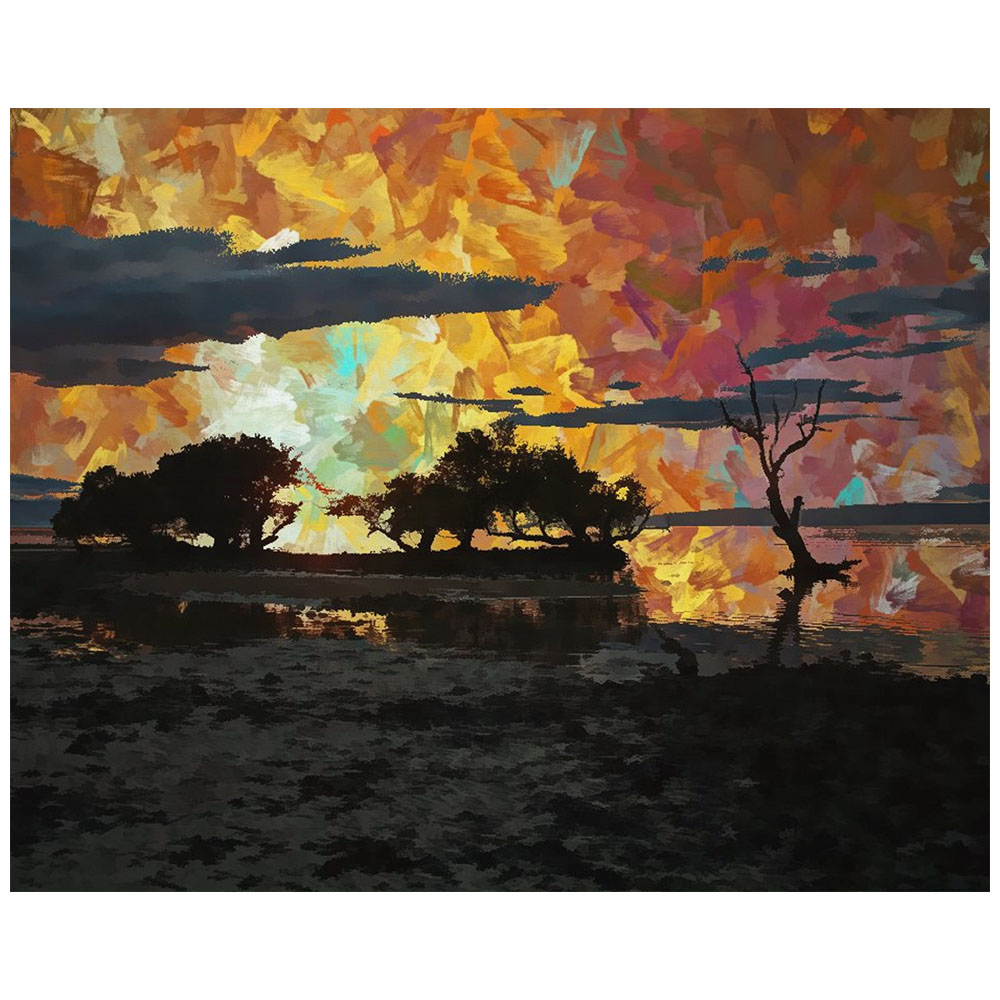 تابلو شاسی رویامد طرح تابلو نقاشی غروب