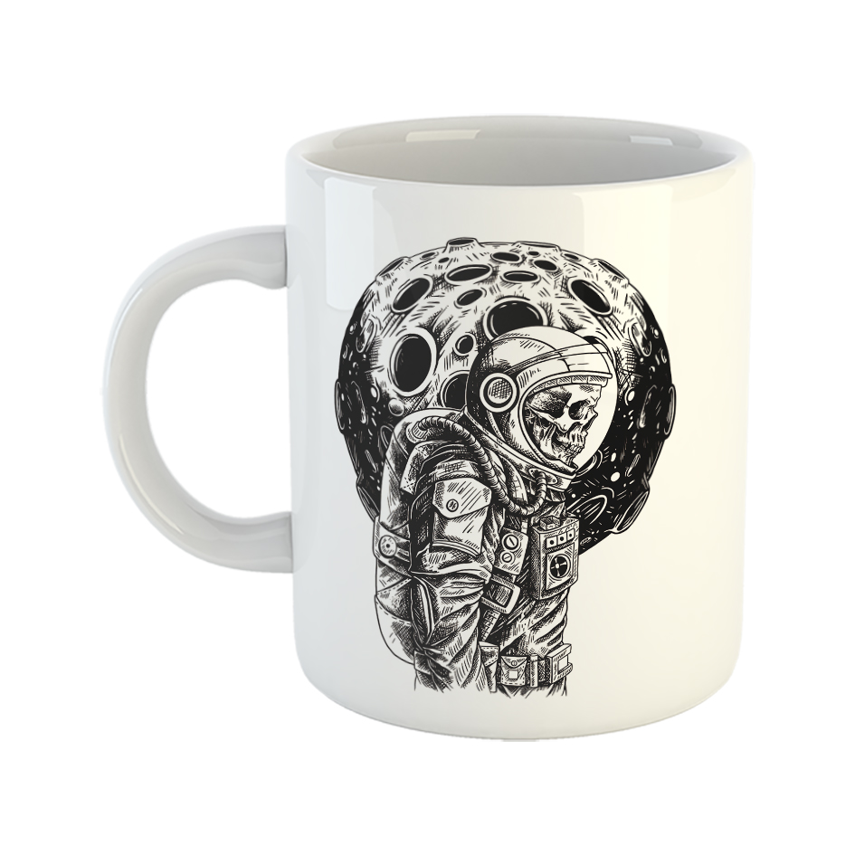 ماگ طرح فضانورد مدل ماه