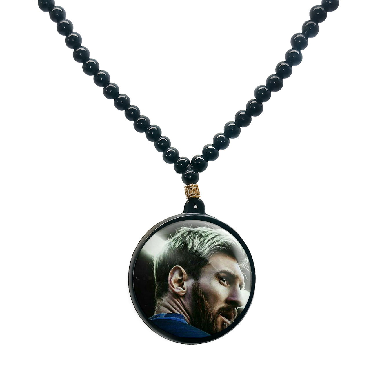 گردنبند پرمانه طرح مسی کد pmd.8649 مدل دو طرفه