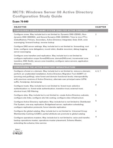 خرید و دانلود نسخه کامل کتاب MCTS Windows Server 2008 Active Directory Configuration Study Guide: Exam 70-640