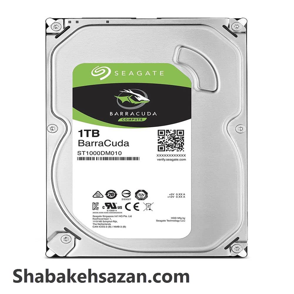 هارد دیسک اینترنال سیگیت مدل BarraCuda ST1000DM010 ظرفیت 1 ترابایت