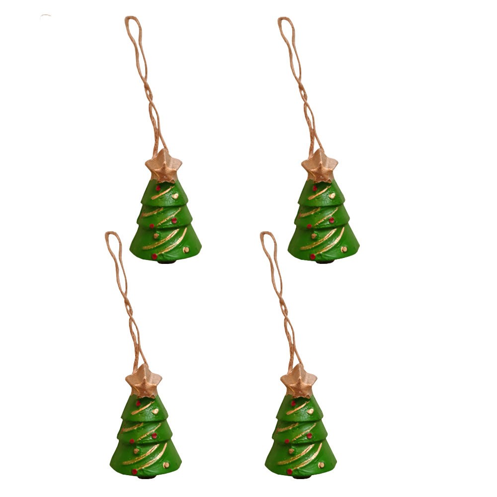 آویز تزیینی مدل کاج مجموعه 4 عددی