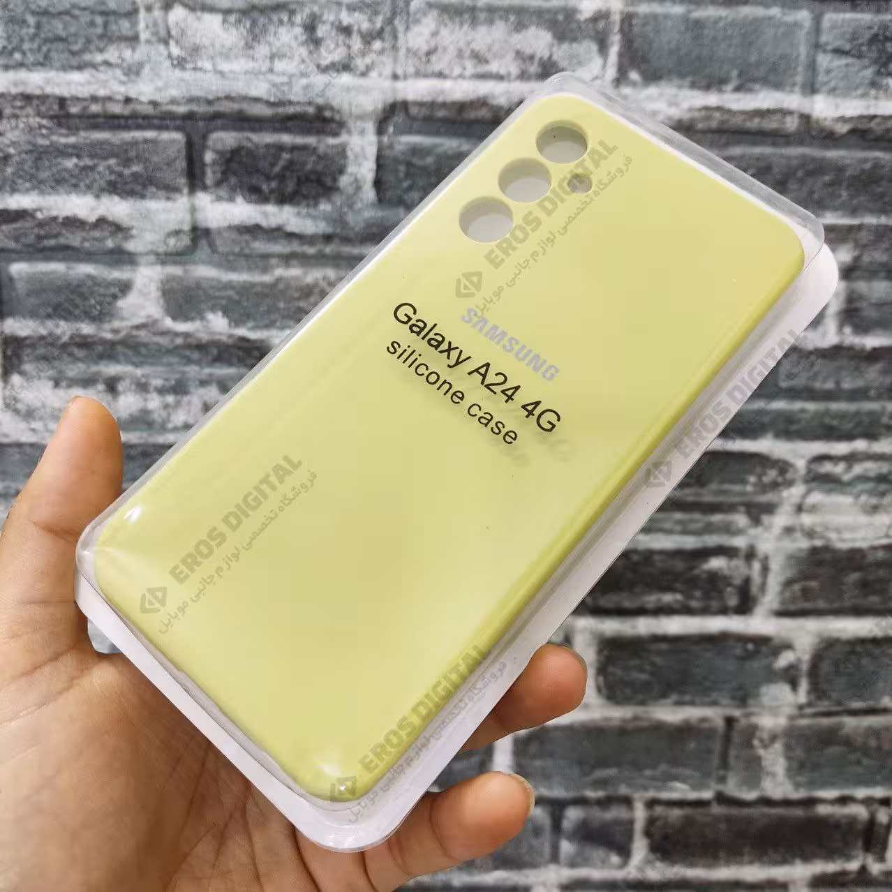 قاب سیلیکونی Samsung Galaxy A24 (سیلیکون اصل) - سبز-پسته-ای