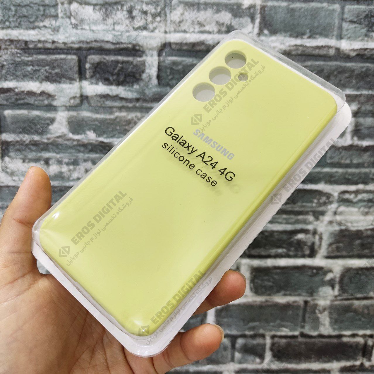 قاب سیلیکونی Samsung Galaxy A24 (سیلیکون اصل) - سبز-پسته-ای