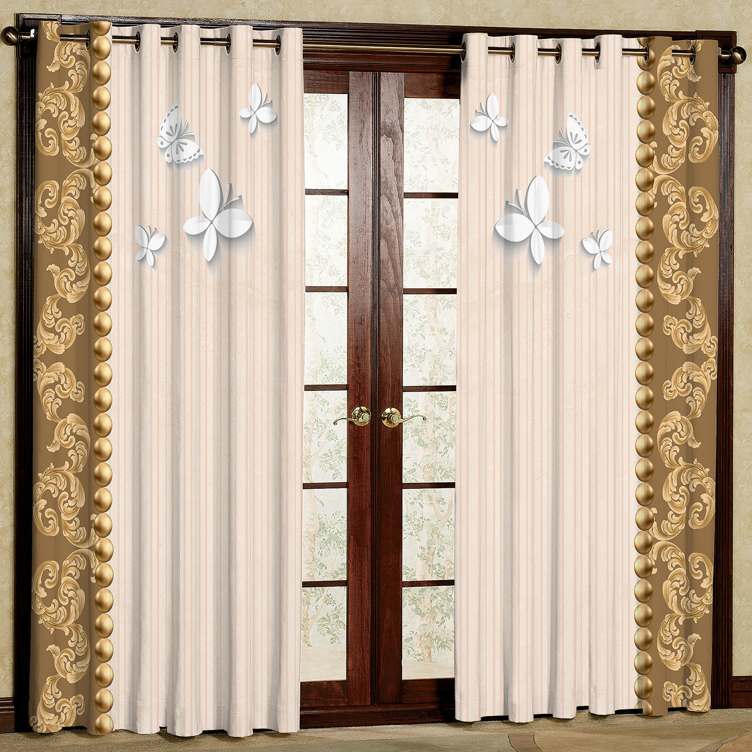 پرده مدل مخمل پانچی کد 4828 سایز 140x200 سانتی متر