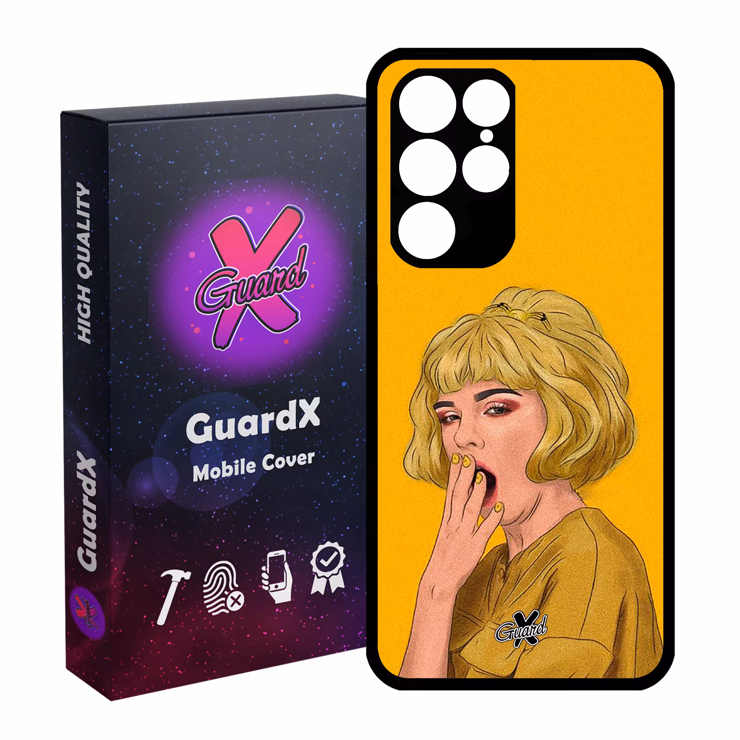 کاور گارد ایکس طرح Girl مدل Glass10311 مناسب برای گوشی موبایل سامسونگ Galaxy S22 Ultra
