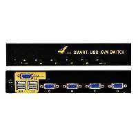 کی‌وی‌ام سوئیچ 4 پورت VGA همراه کابل فرانت FN-K4US