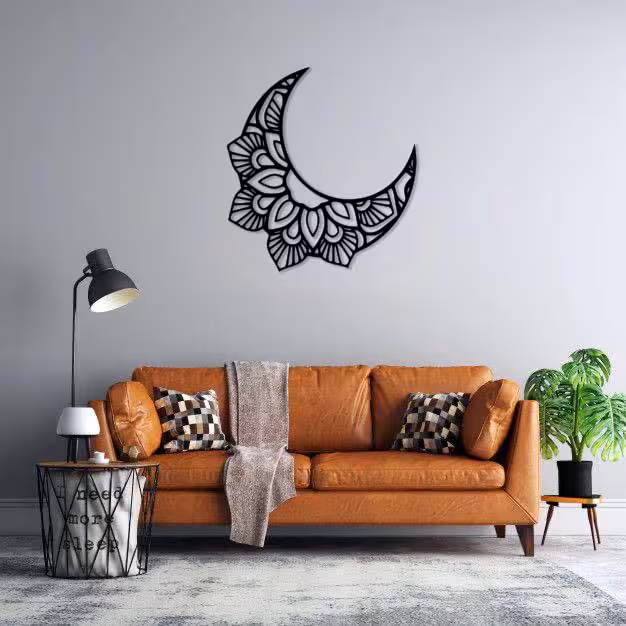 دیوارکوب ماهوت طرح ماه و لوتوس