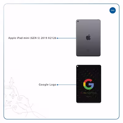 برچسب پوششی ماهوت مدل Google-Logo مناسب برای تبلت اپل iPad mini (GEN 5) 2019 A2126