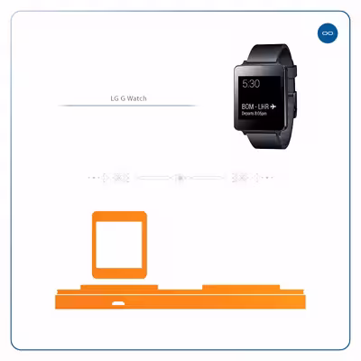 برچسب ماهوت طرح Matte Orange مناسب برای ساعت هوشمند ال جی G Watch