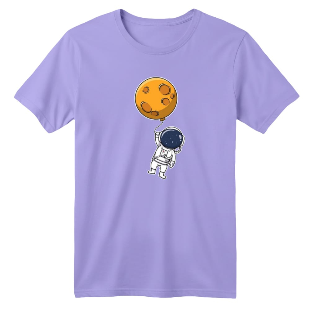 تی شرت آستین کوتاه بچگانه مدل فضانورد کد 1 رنگ یاسی