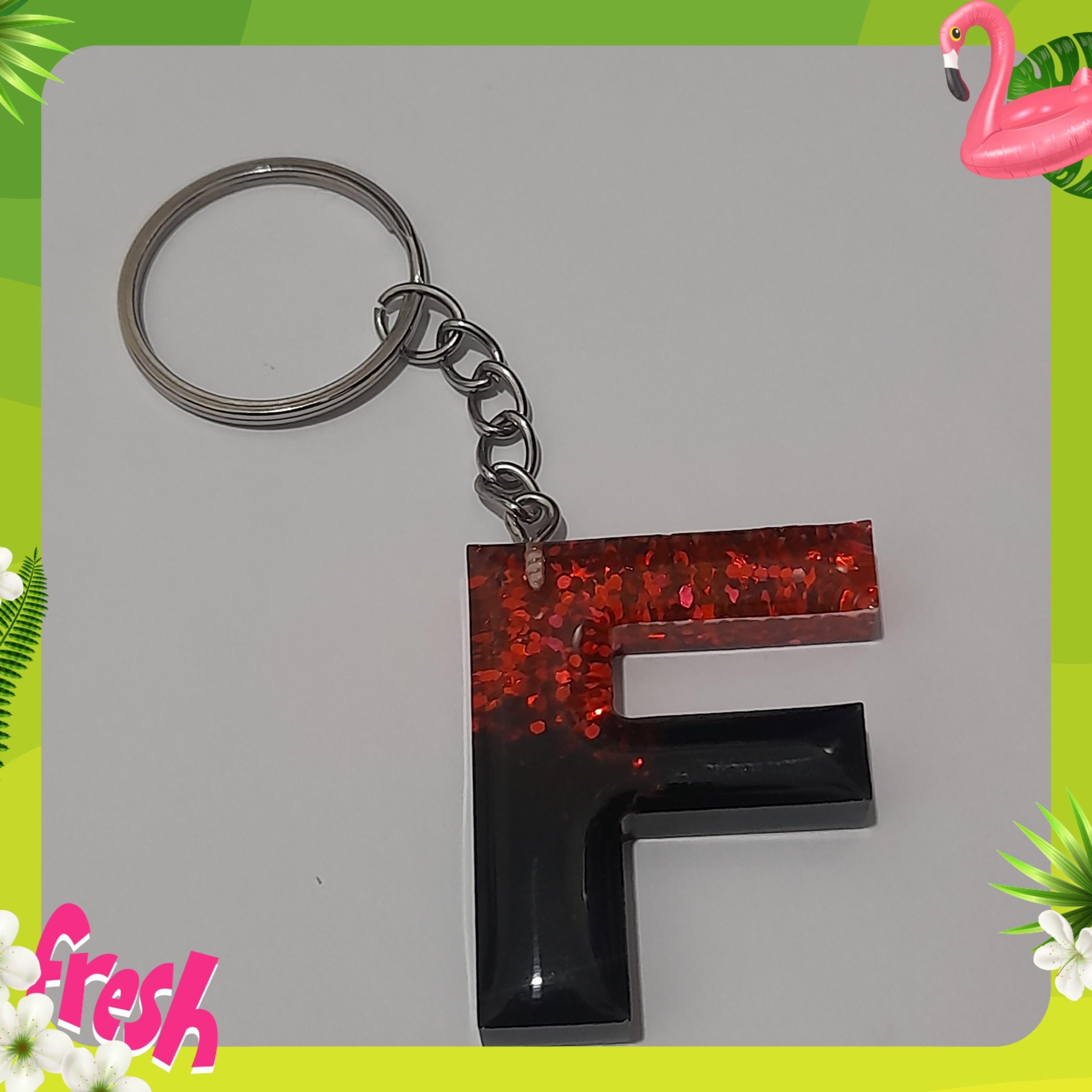 جاسویچی رزینی حروف انگلیسی حرف F دورنگ