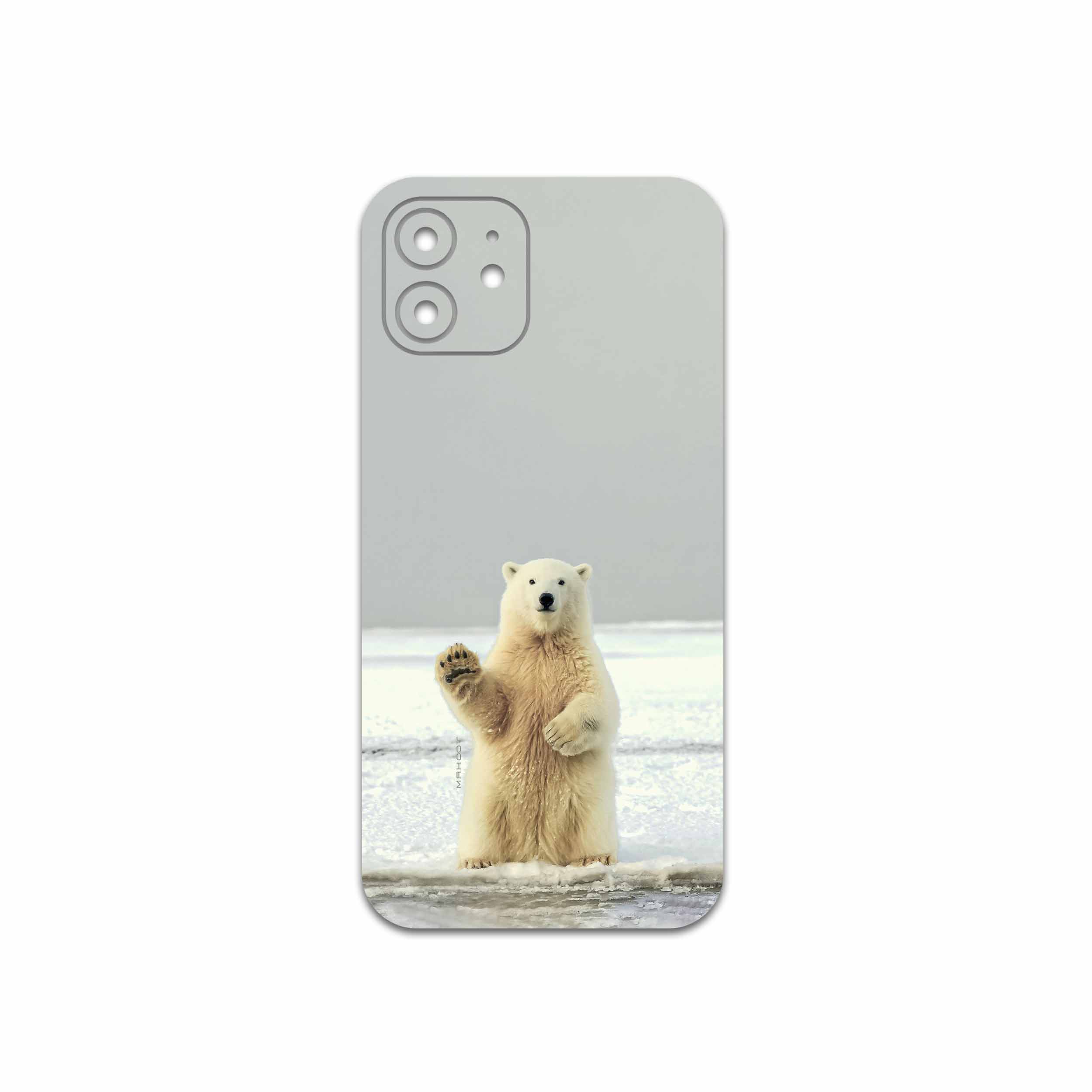 برچسب پوششی ماهوت مدل Polar bear مناسب برای گوشی موبایل اپل iPhone 12