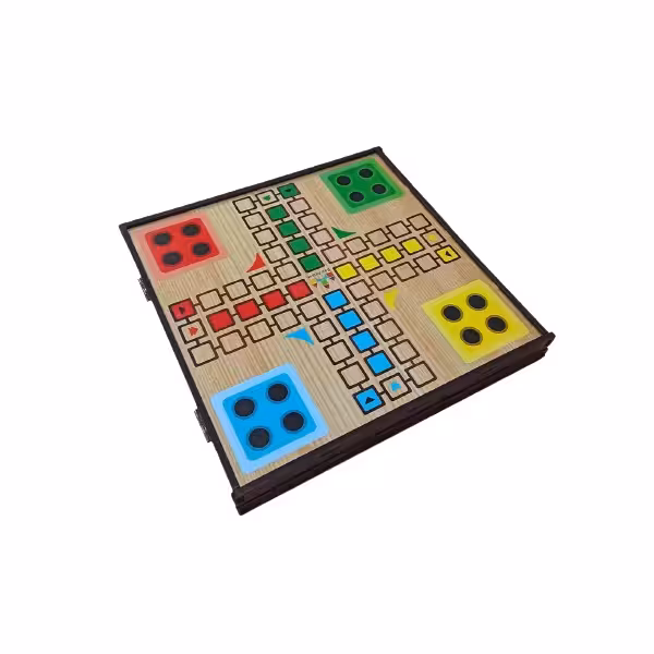 بازی فکری منچ و شطرنج مدل Family Challenge کد 6X1