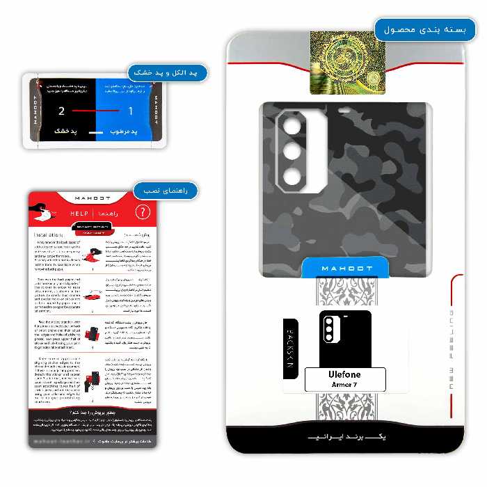 برچسب پوششی ماهوت مدل Night-Army مناسب برای گوشی موبایل یولفون Armor 7