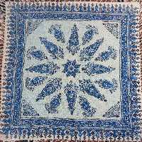 رومیزی قلمکار آبی 