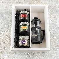 پک هدیه فرنچ پرس2 (فرنچ پرس-اسطوخودوس-خرما پیارم-دمنوش آرامش)