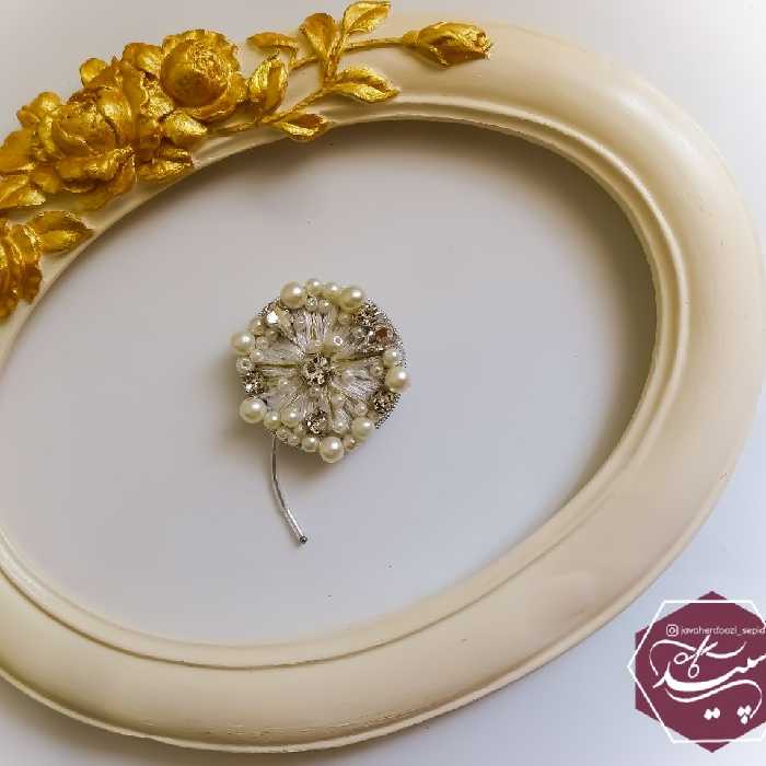 سنجاق سینه قاصدک جواهردوزی